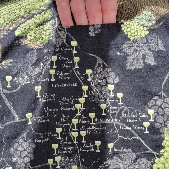 David Carey Originals Short Sleeve Button Down Shirt Wine Vineyard Grapes Sz 2X - Picture 7 of 10